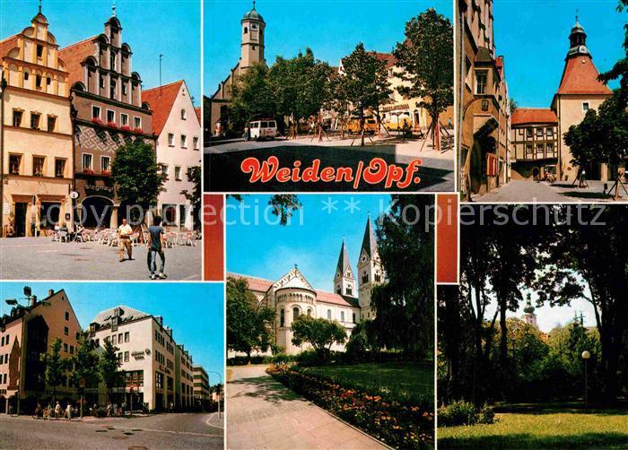 Weiden Oberpfalz Teilansichten Max Reger Stadt Kirche Park