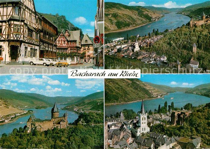 Bacharach Rhein Fachwerkhaeuser Panorama Rheintal Kirche Wernerkapelle