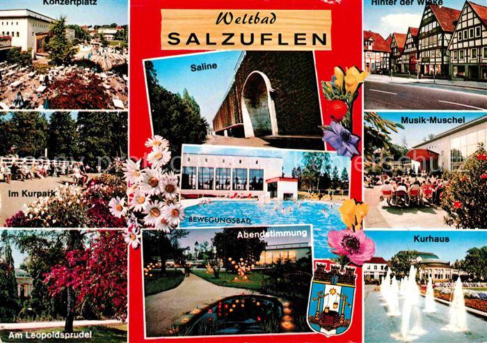 Bad Salzuflen Konzertplatz Kurpark Leopoldsprudel Abendstimmung Bad Saline Wieke