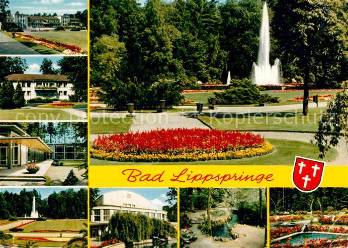 Bad Lippspringe Kurhaeuser Kurpark Fontaene