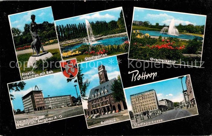 Bottrop Plastik Maedchen Reh Overbeckshof Stadtgarten Rathaus