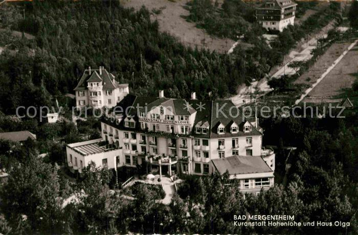 Bad Mergentheim Fliegeraufnahme Kuranstalt Hohenlohe Haus Olga