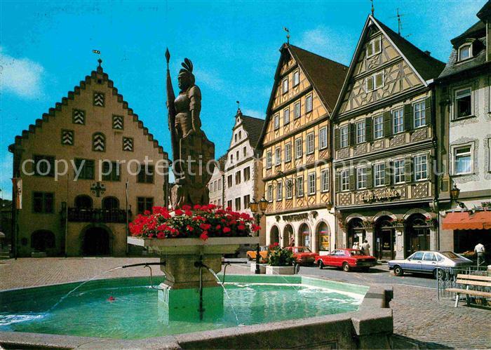 Bad Mergentheim Marktplatz Rathaus Brunnen