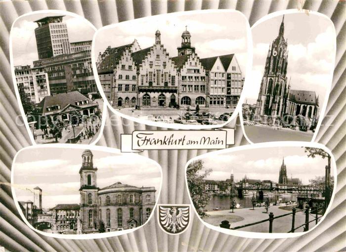 Frankfurt Main Rathaus Kirche Stadtansicht Marktplatz