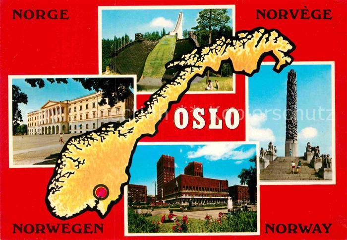 Oslo Norwegen Skischanze Park Koenigsschloss