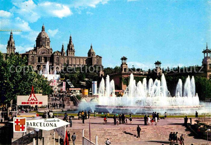 Barcelona Cataluna Fuente Monumental Palacio de Montjuich