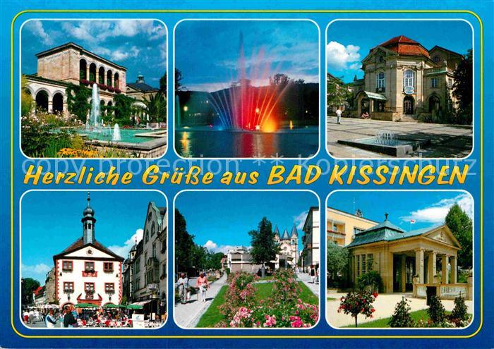 Bad Kissingen Kurklinik Wasserfontaene Rathaus Marktplatz Kurpark
