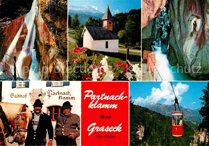 Graseck Partnachklamm Kirchlein Kabinenbahn