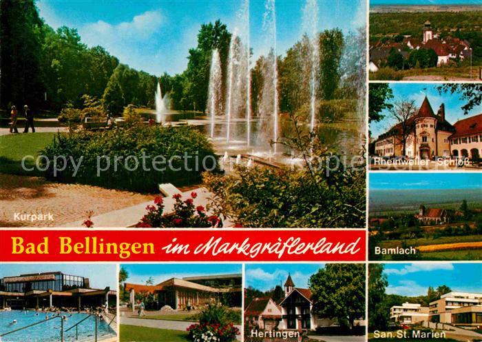 Bad Bellingen Kurpark Rheinweiler Schloss Bamlach Sanatorium Sankt Marien