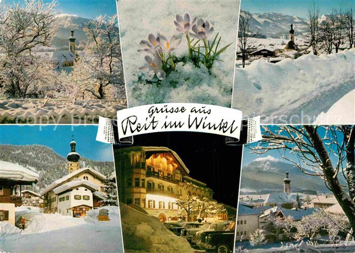 Reit Winkl Kirche Krokusse Hotel Winterlandschaft
