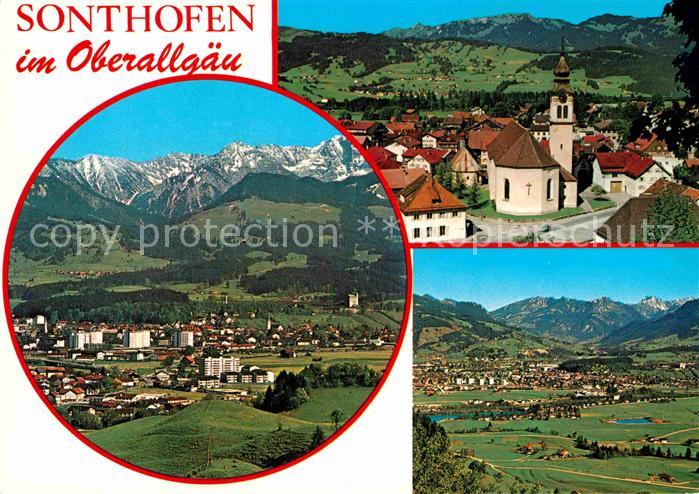 Sonthofen Oberallgaeu Panoramen Kirche