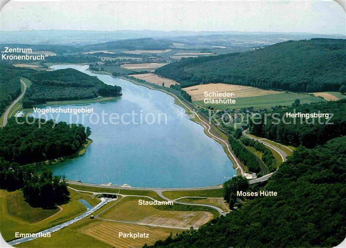 Schieder-Schwalenberg Fliegeraufnahme Emmerstausee Glashuette Panoramakarte