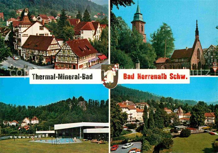 Bad Herrenalb Thermal Mineral Bad Kirche Fachwerkhaeuser
