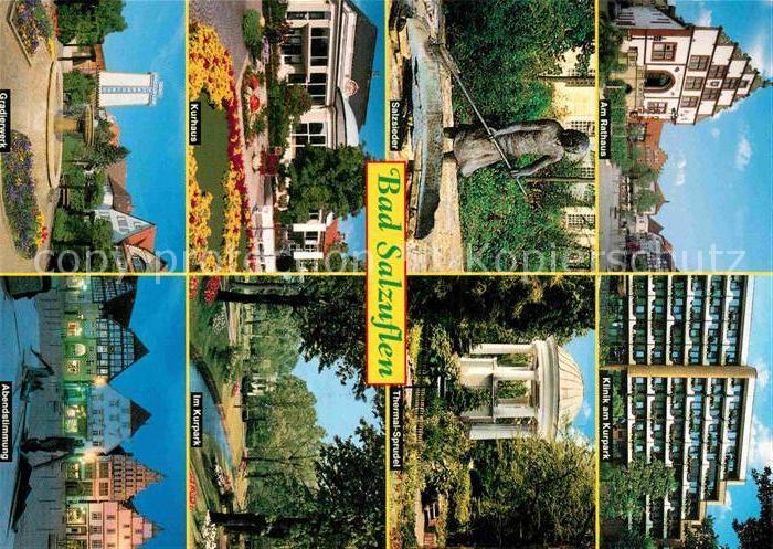 Bad Salzuflen Rathaus Salzsieder Klinik Kurpark Kurhaus Gradierwerk Abendstimmun