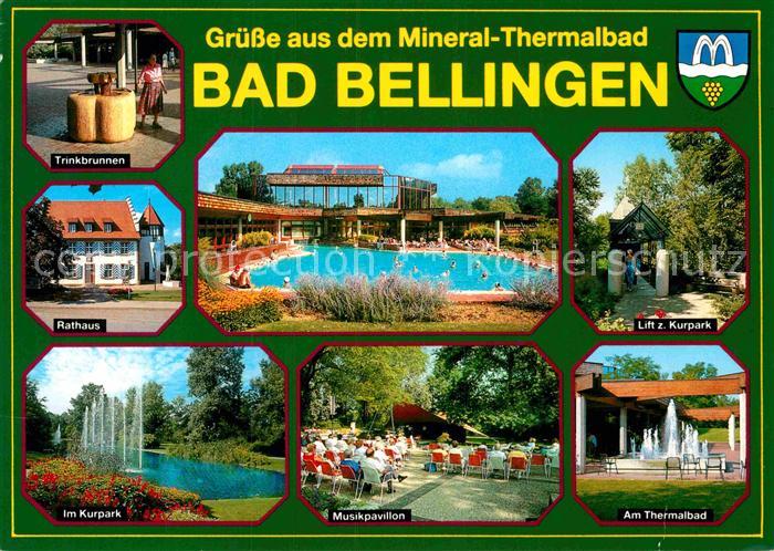 Bad Bellingen Rathaus Trinkbrunnen Kurpark Lift Musikpavillon Thermalbad