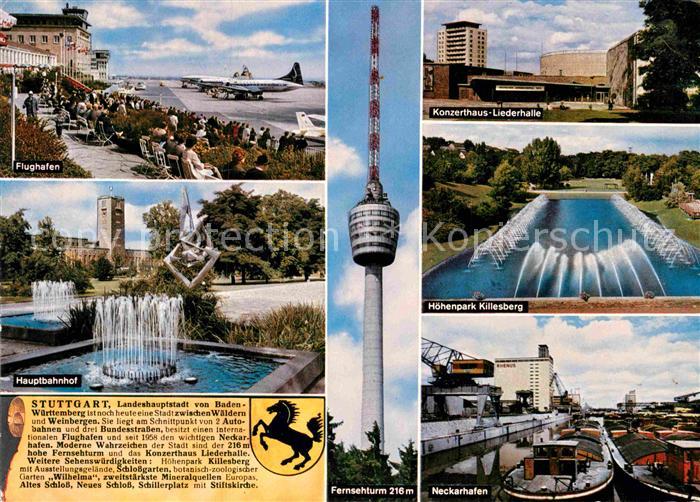 STUTTGART  CITY Flughafen Hauptbahnhof Killespark Konzerthaus Liederhalle