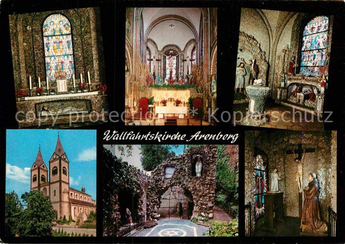 Arenberg Koblenz Wallfahrtskirche Grab Christi Hochaltar Taufkapelle Lourdes Gro