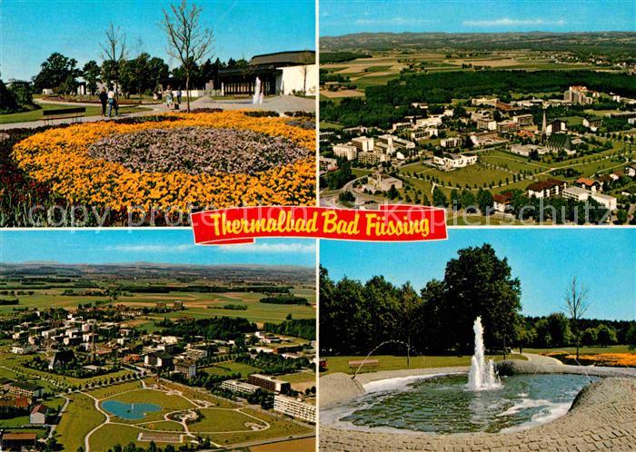 Bad Fuessing Fliegeraufnahme Park Springbrunnen