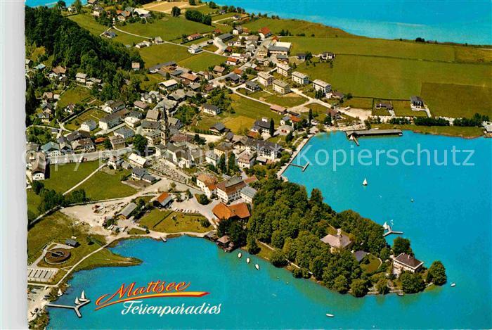 Mattsee Salzburg Fliegeraufnahme Seespitz Schlossberg Wartstein