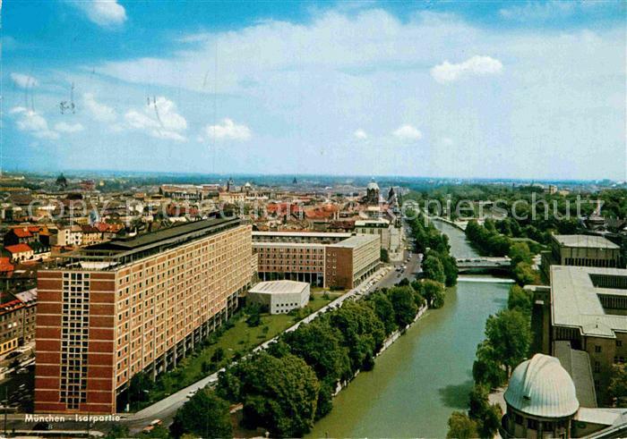 Muenchen Bayern Fliegeraufnahme Isarpartie