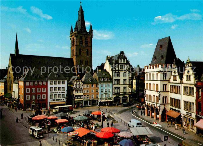 Trier Hauptmarkt St. Gangolf Steipe Petrusbrunnen Marktplatz