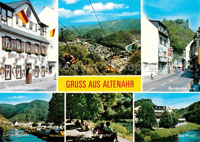 Altenahr Burgruine Are Zur Post Campingplatz Sesselbahn Zum Schwarzen Kreuz