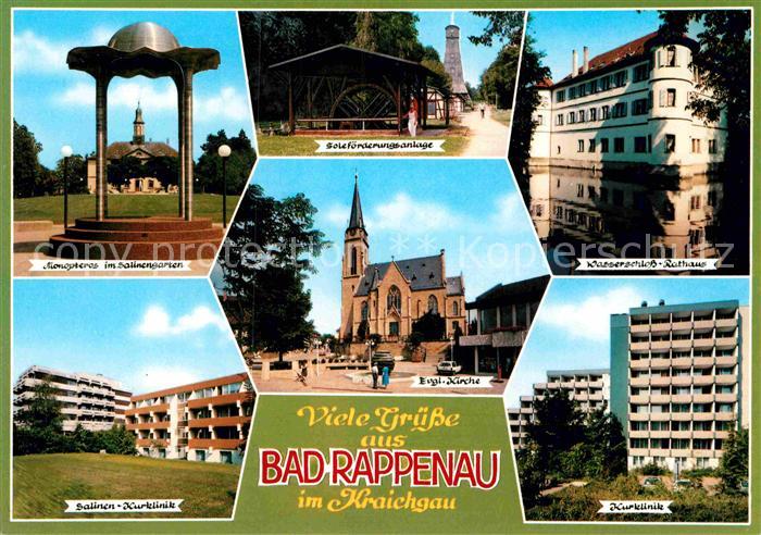 Bad Rappenau Wasserschloss-Rathaus Kurklinik Monopteros Salinengarten