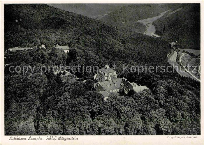 Laasphe Bad Schloss Wittgenstein Fliegeraufnahme