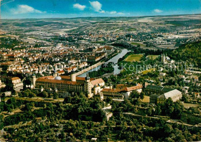 WueRZBURG Bayern Fliegeraufnahme Festung Marienberg Kaeppele