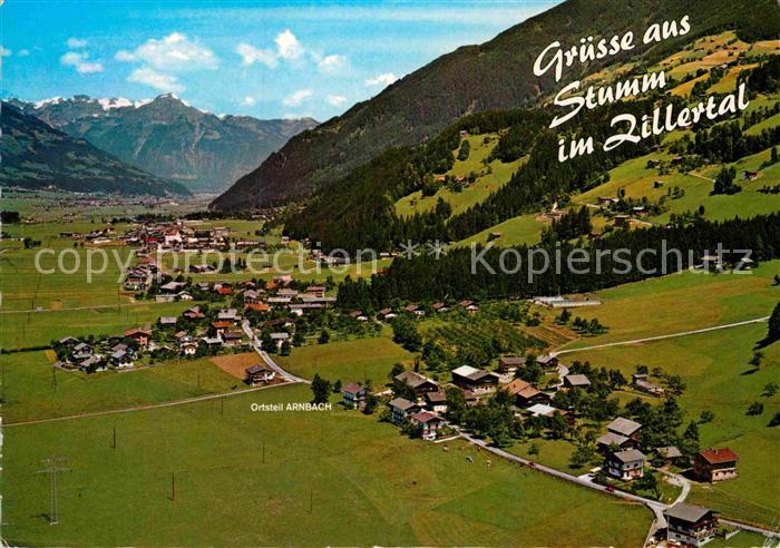 Stumm Zillertal Fliegeraufnahme Arnbach