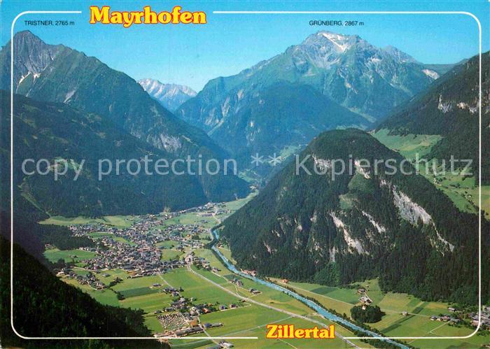 Mayrhofen Zillertal Fliegeraufnahme Tristner Gruenberg