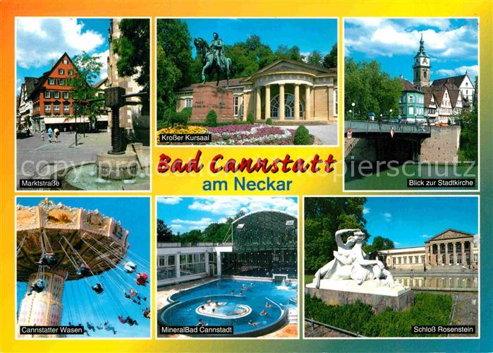 Bad Cannstatt Marktstrasse Stadtkirche Schloss Rosenstein