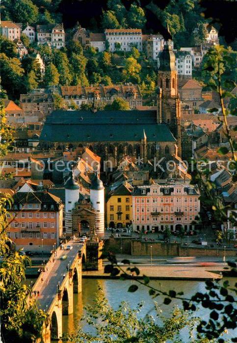 Heidelberg Neckar Blick vom Philosophenweg