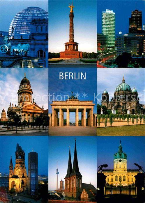 BERLIN CITY Reichstagsgebaeude Quadriga Siegessaeule Potsdamer Platz