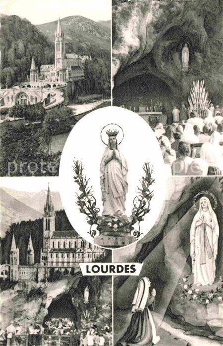 Lourdes Hautes Pyrenees La Basilique La Grotte La Vierge couronnee