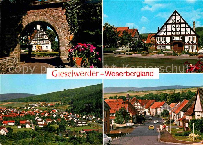 Gieselwerder Stadttor Fachwerkhaus Panorama Ortsmotiv