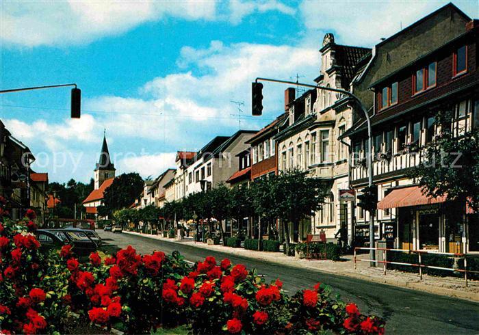 Bad Sachsa Harz Marktstrasse mit Ev Kirche