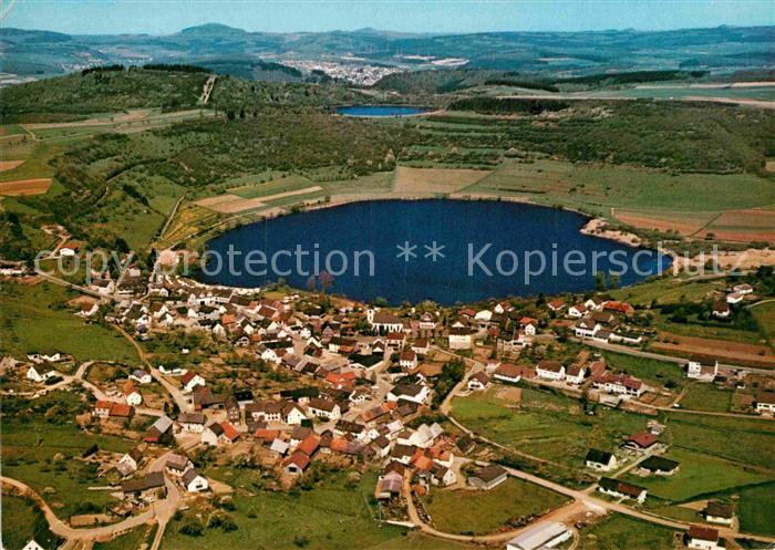 Schalkenmehren Fliegeraufnahme am Maar