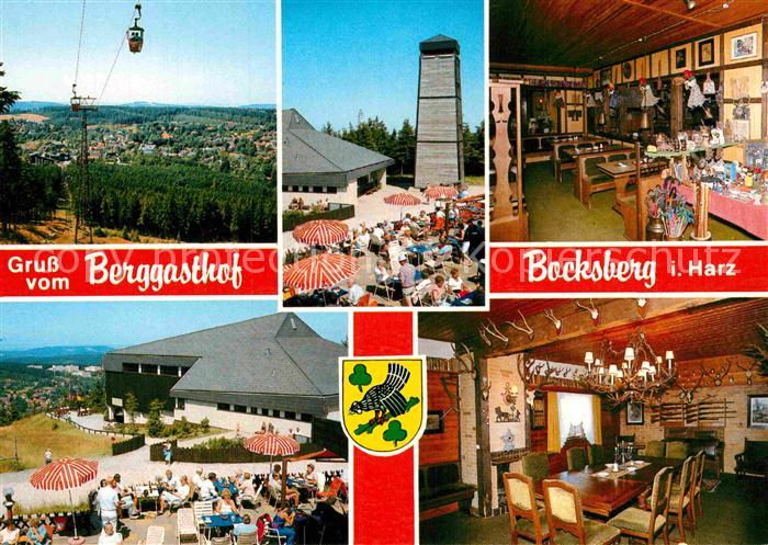 Hahnenklee-Bockswiese Harz Berggasthoof Bocksberg Sessellift Terrasse Gastraeume