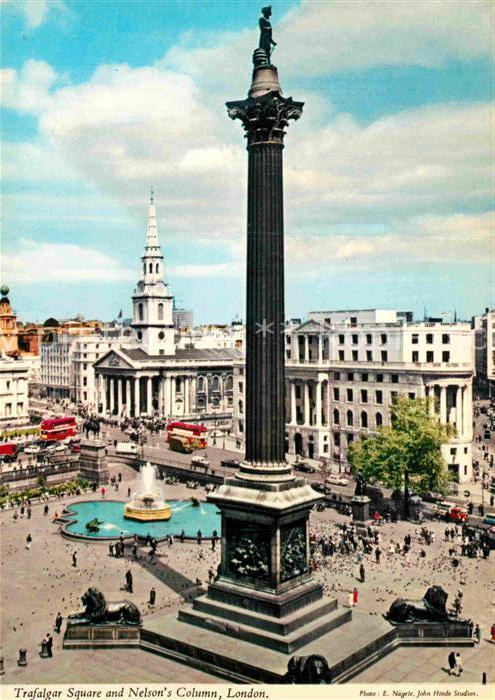 London Trafalgar Square and Nelson's Column