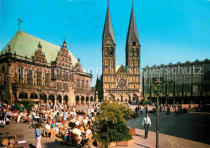 BREMEN  CITY Marktplatz Rathaus Dom Parlamentsgebaeude