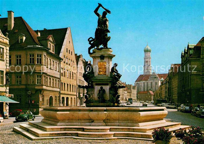Augsburg Maximiliansstrasse Herkulesbrunnen Sankt Ulrich