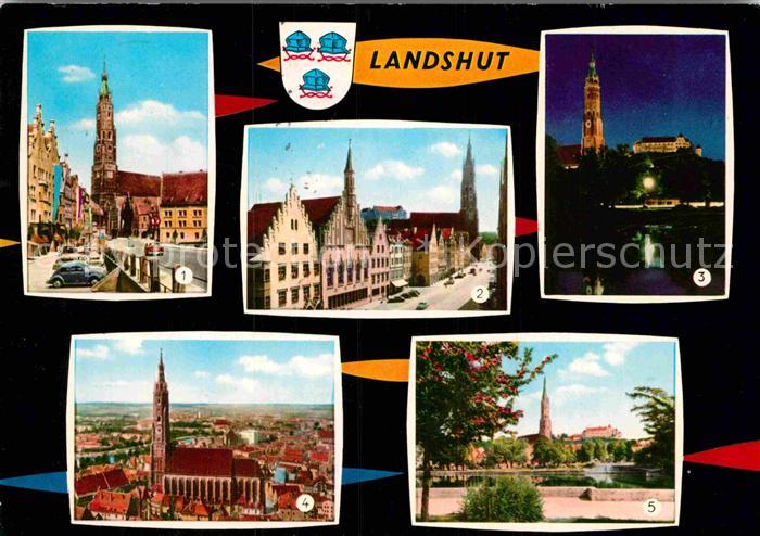 Landshut Isar Sankt Martinskirche Rathaus Burg Trausnitz