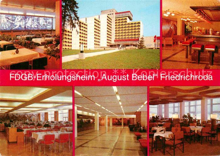 Friedrichroda Erholungsheim August Bebel Speiseraum Lobby Bar