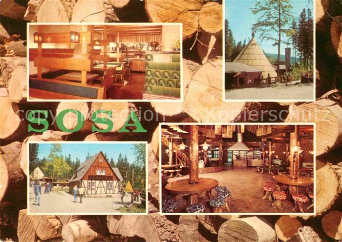 Sosa Erzgebirge Gaststaetten Koehlerhuette und Meiler Talsperre des Friedens