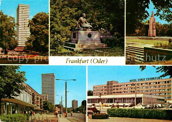 Frankfurt Oder Hochhaus Platz der Republik Heinrich von Kleist Denkmal