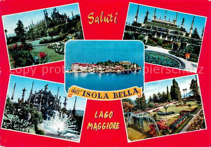 Isola Bella Lago Maggiore Fliegeraufnahme Park Teilansicht