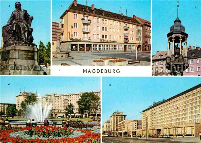 MAGDEBURG  CITY Guericke Denkmal Alter Markt Magdeburger Reiter Hotel Internatio