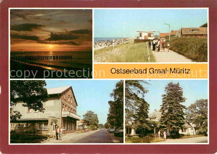 Graal-Mueritz Ostseebad Sonnenuntergang Strandpromenade Karl Marx Strasse