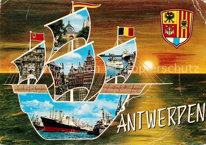 Antwerpen Anvers Hafen Altstadt Personenschiff Ozeanriesen